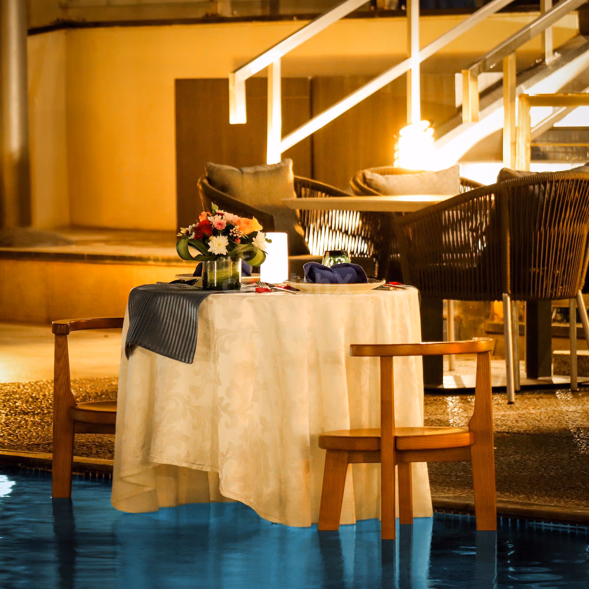 Unique Dining in the Pool by  Grand Mercure, Bangalore