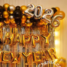 The Black Bottle foil bottle is a must-have funky accessory for new year celebrations