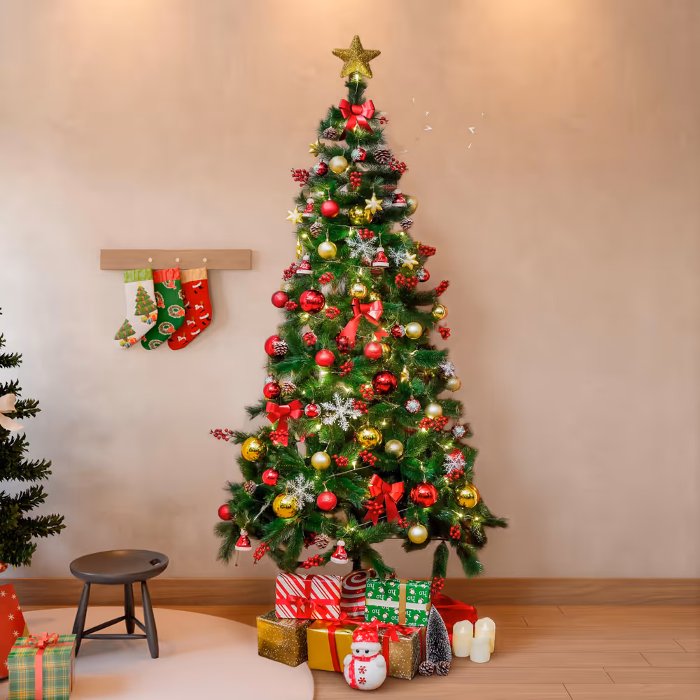 8ft Pine Christmas Tree Decoration