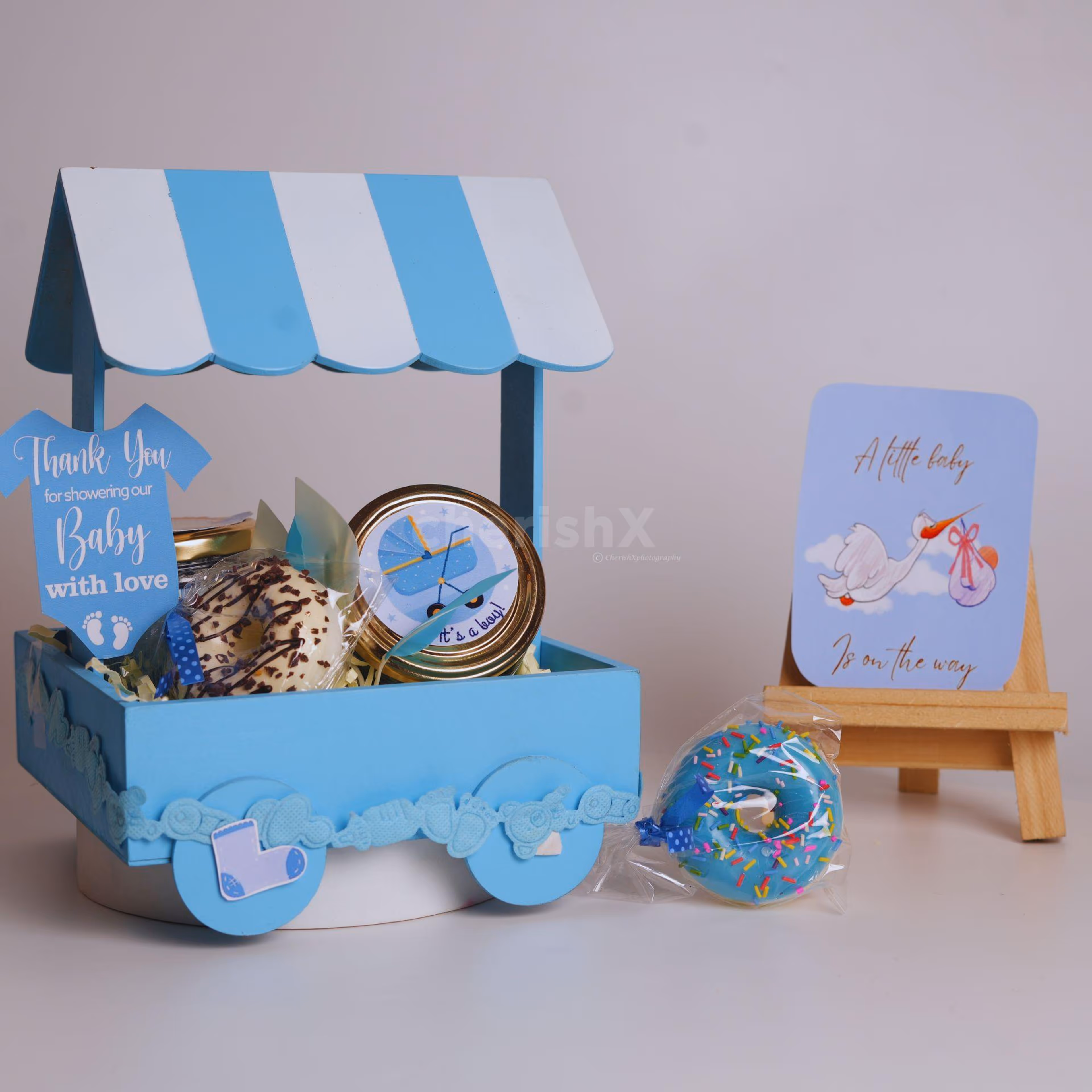 A beautiful baby shower hamper designed to welcome new beginnings.