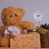 Handmade rustic teddy hamper to carry love and memories for life.