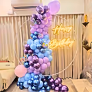 Dreamy pastels and chrome balloons for that perfect birthday vibe