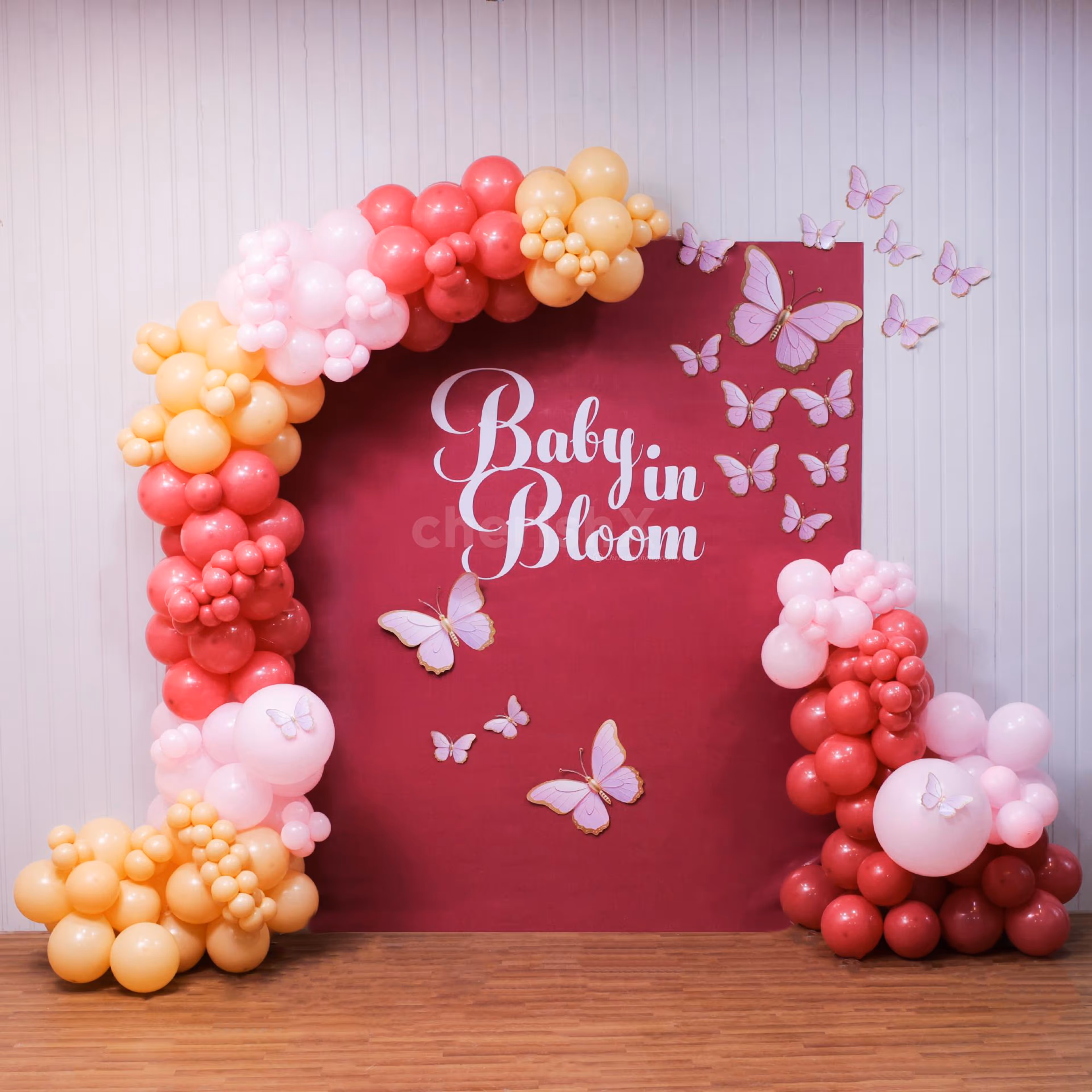 Baby shower loading pastel chaos butterfly flutters and tiny kicks incoming