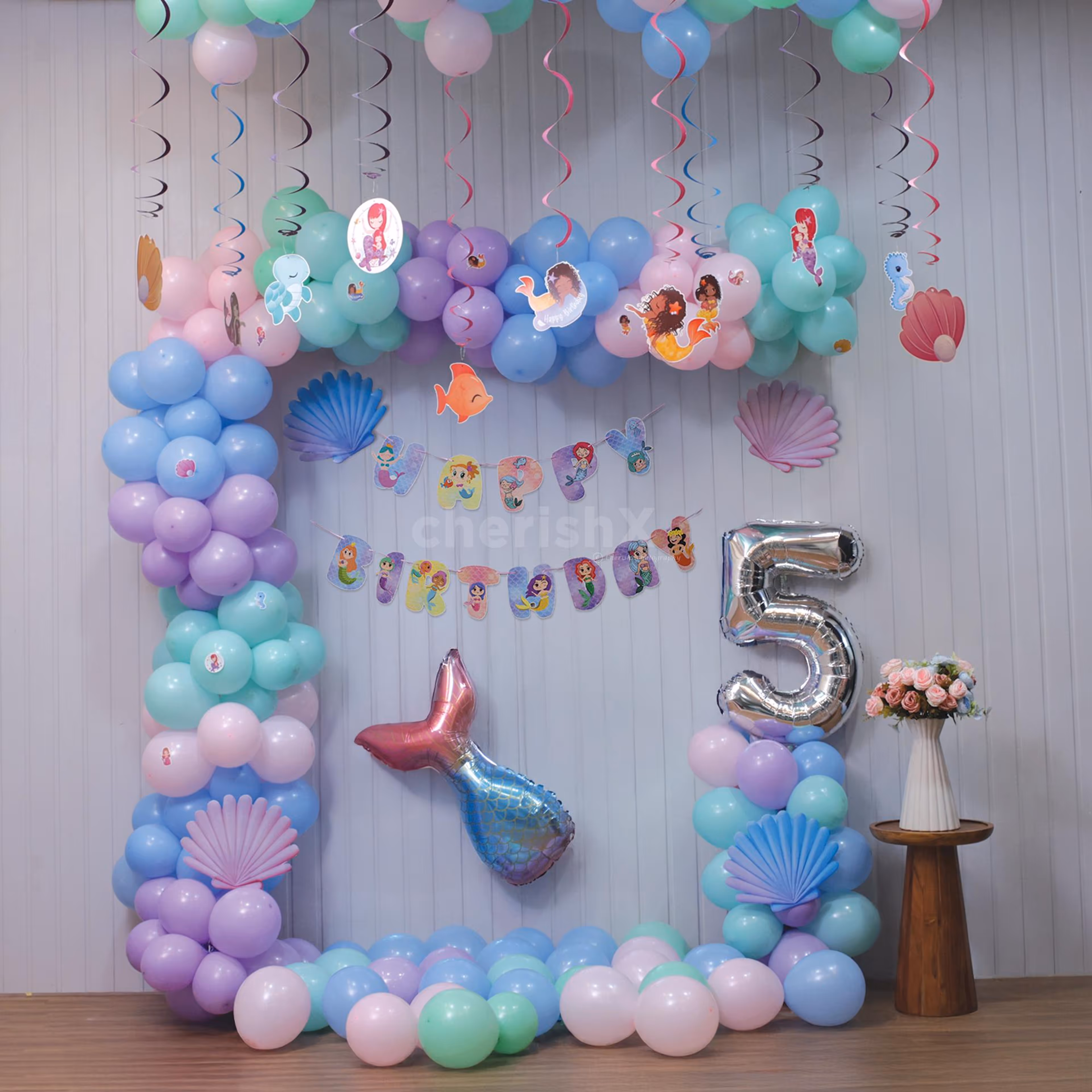 Foil magic swirls soft shells birthday dreams dripping in color