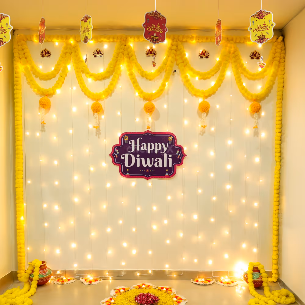 “Happy Diwali” sunboard cutout enhances Diwali mood for visitors and staff