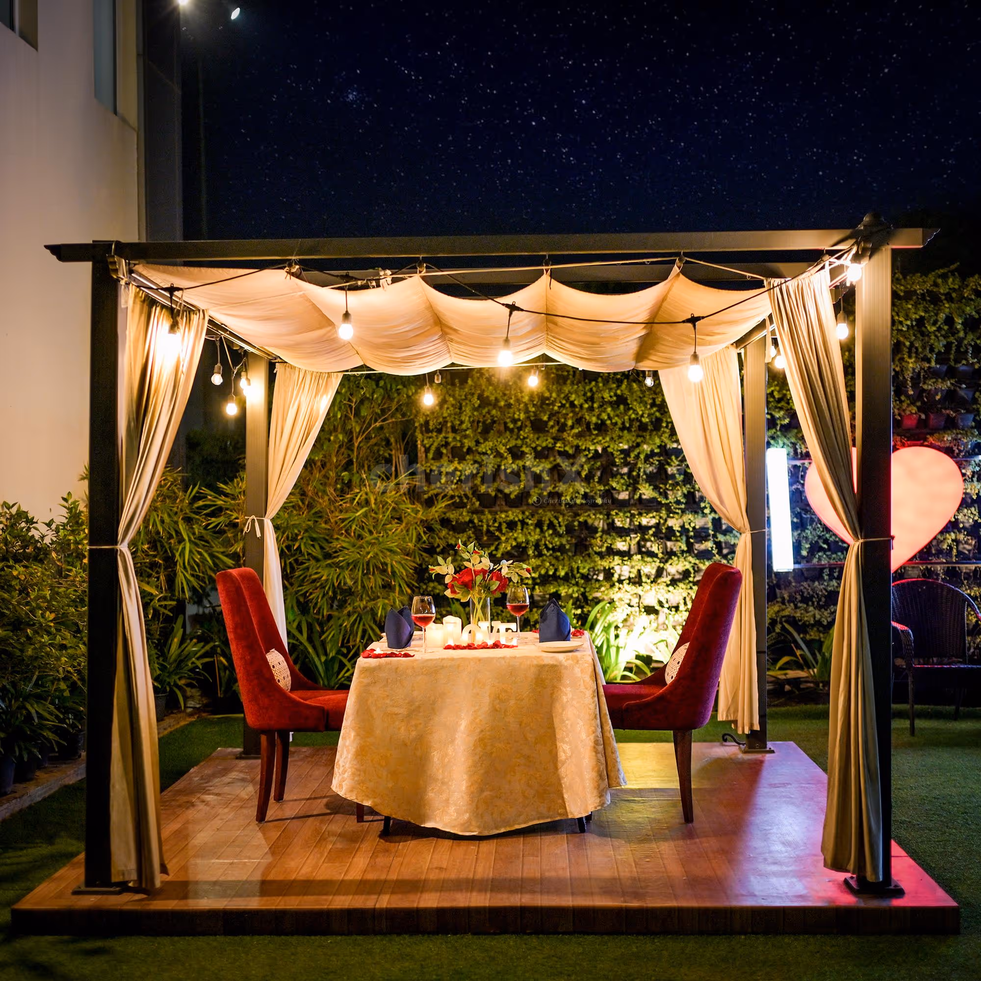 Private Cabana Dining Under the Stars at Expo Inn