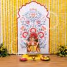Festive Flex Backdrop with a beautiful printed motif radiates the sacred vibes