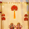 Enhance your Diwali backdrop with delightful add-ons like Lotus Candle Holders, Petals Pot, and LED Candles, or opt for a stress-free setup with our professional decorator service."