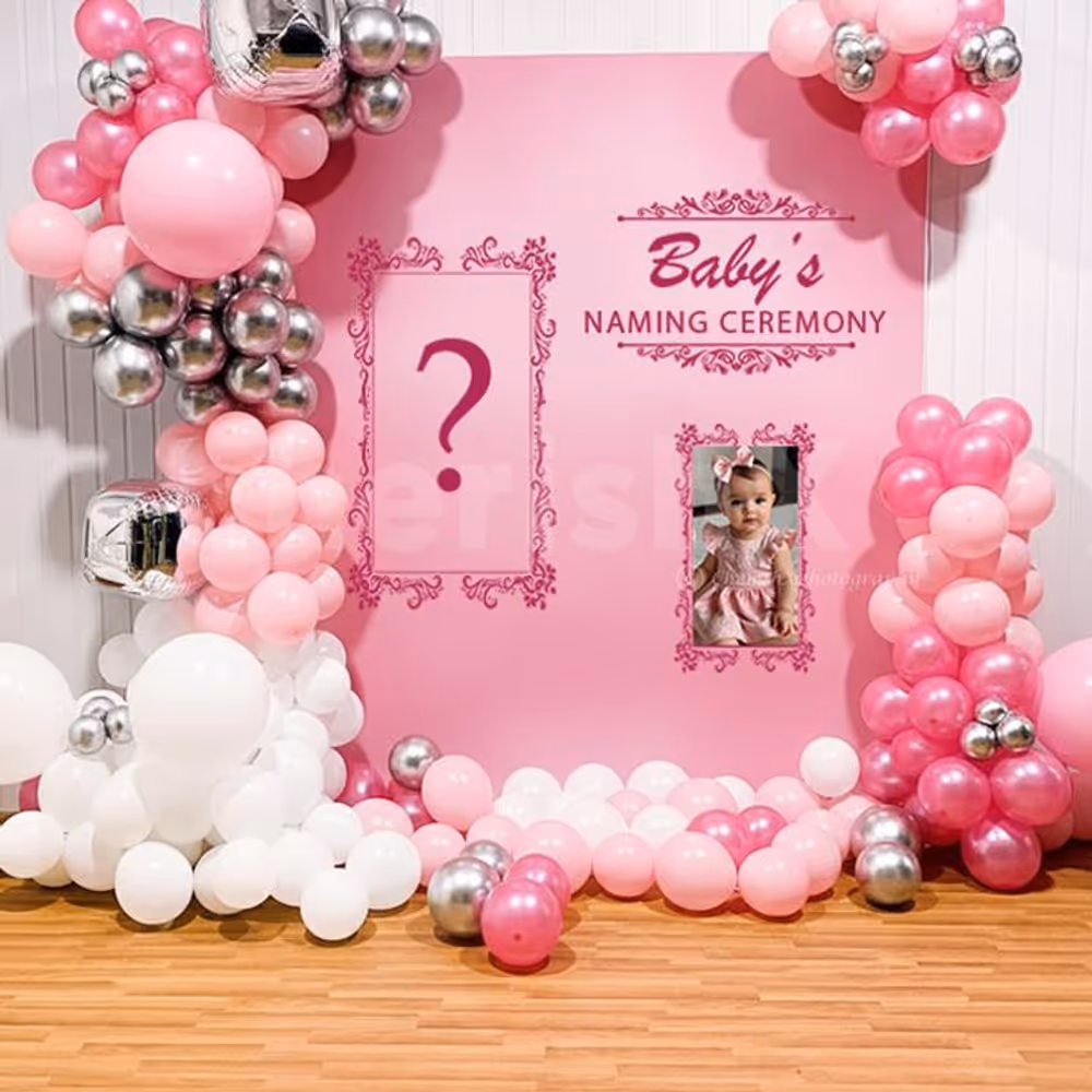 White and pink macron balloons brings in the party style charm and sophistication.