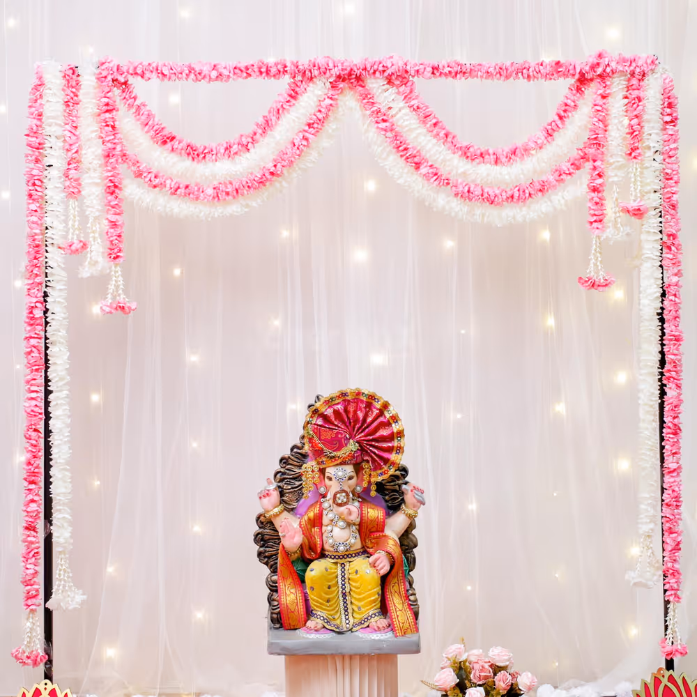 White net fabric with soft fairy lights soothes eyes and soul