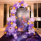 A magical table centerpiece is waiting for the birthday celebration.