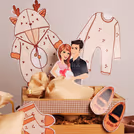 A baby shower hamper that celebrates love and new beginnings.