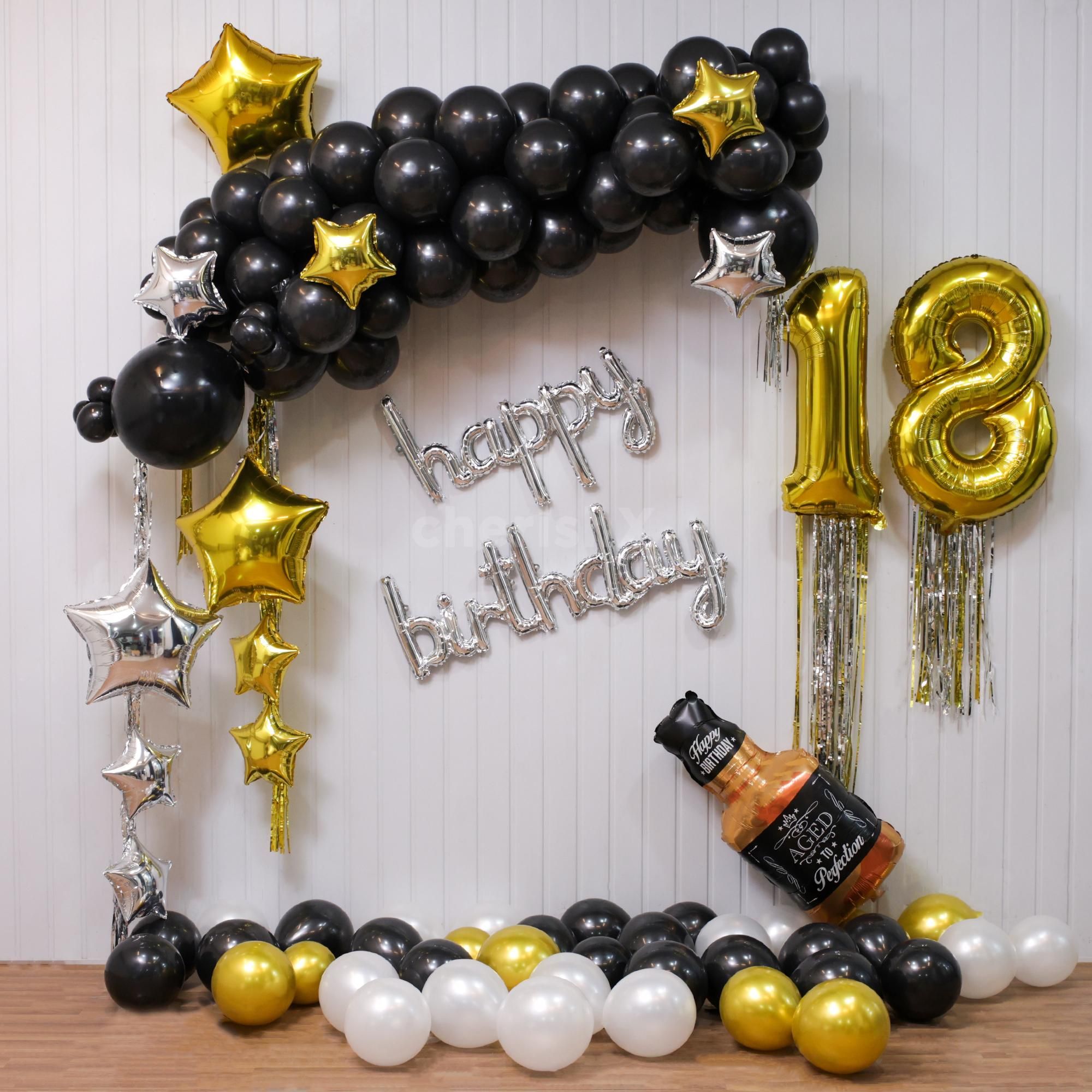 Shimmery Frills and colorful balloons for celebration vibes of birthday bliss