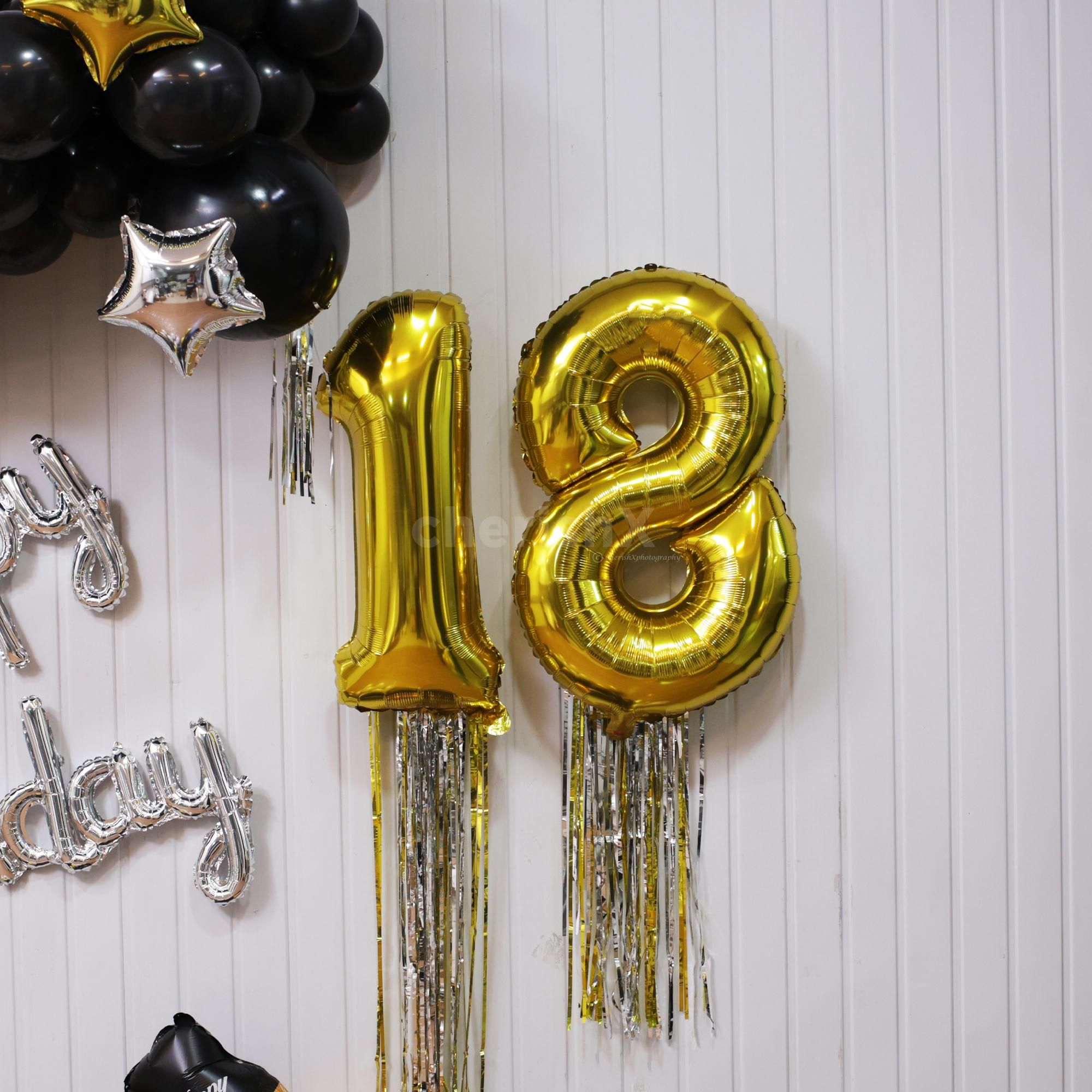 Chic decor for adults birthday vibes creating magic with whiskey foil balloon
