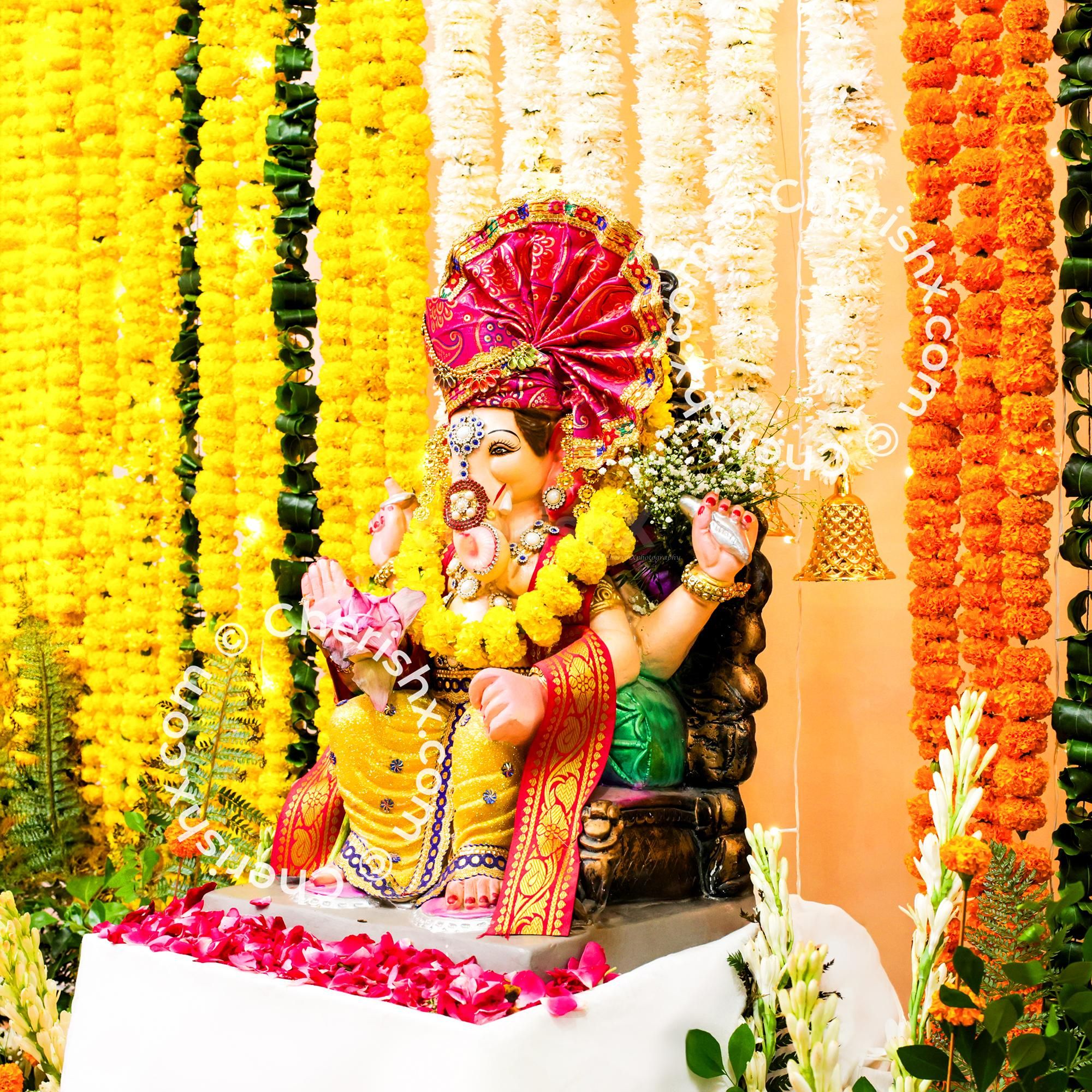 Lotus-shaped candle stands and pots reminds of purity and peace of puja