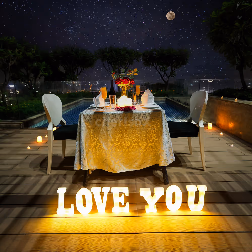 Luxury poolside dining in delhi ncr with your partner