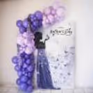 Breathtaking purple balloon arch for Mother's Day.
