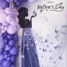 Sophisticated silhouette flex banner with butterfly details.