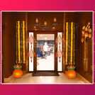 From desks to doorways, the office is glowing with festive warmth.