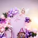 A paper cake table forms a delicate platform that matches the charming setup details