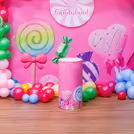 Colourful candy cutouts made from paper add playfulness and amaze children.`