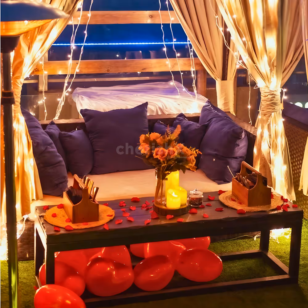 Indulge in an exquisite three-course meal crafted for the occasion, served with perfection.