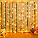Diwali wall decor with pan strings, garlands, and fairy lights