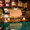 romantic dining by the pool in Delhi NCR
