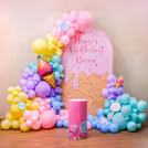 Candy cutouts add a mouth-watering twist to the celebration decor