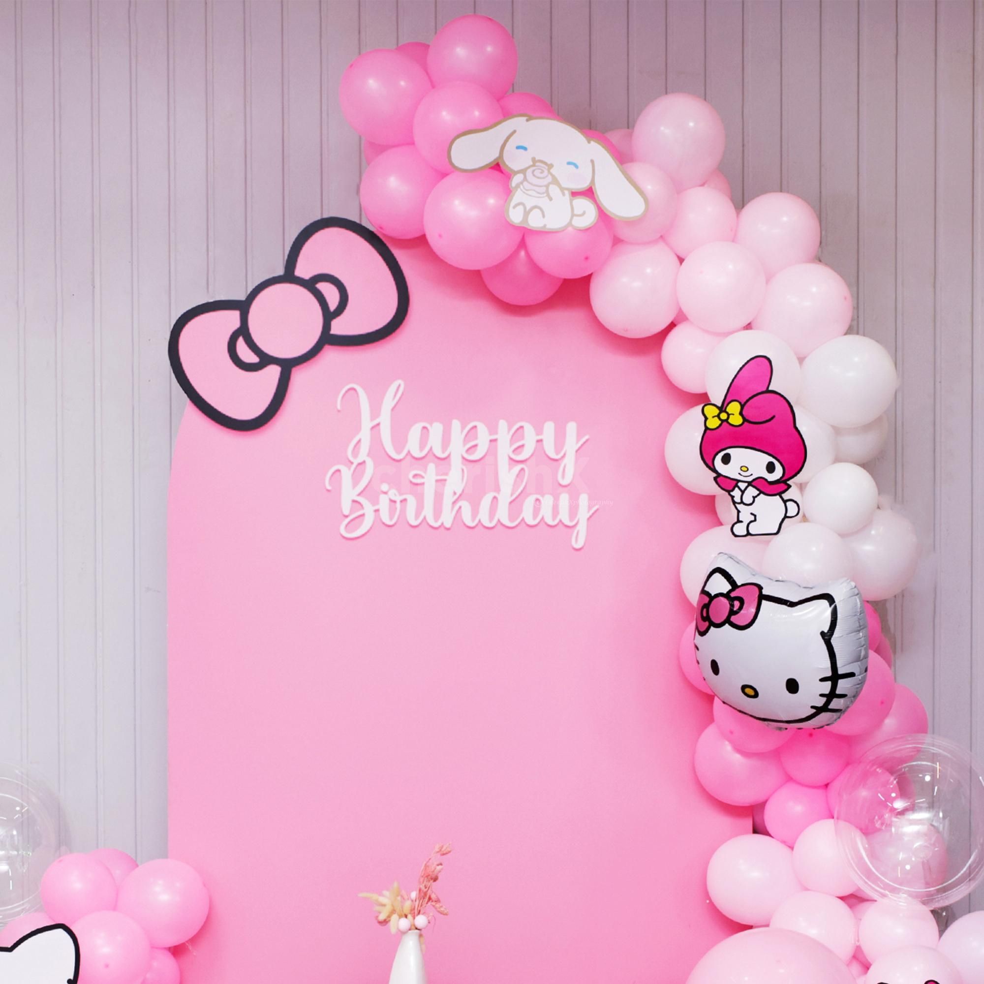 Bubble balloons add a splash of whimsy to the setting.