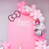Bubble balloons add a splash of whimsy to the setting.