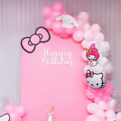 Bubble balloons add a splash of whimsy to the setting.