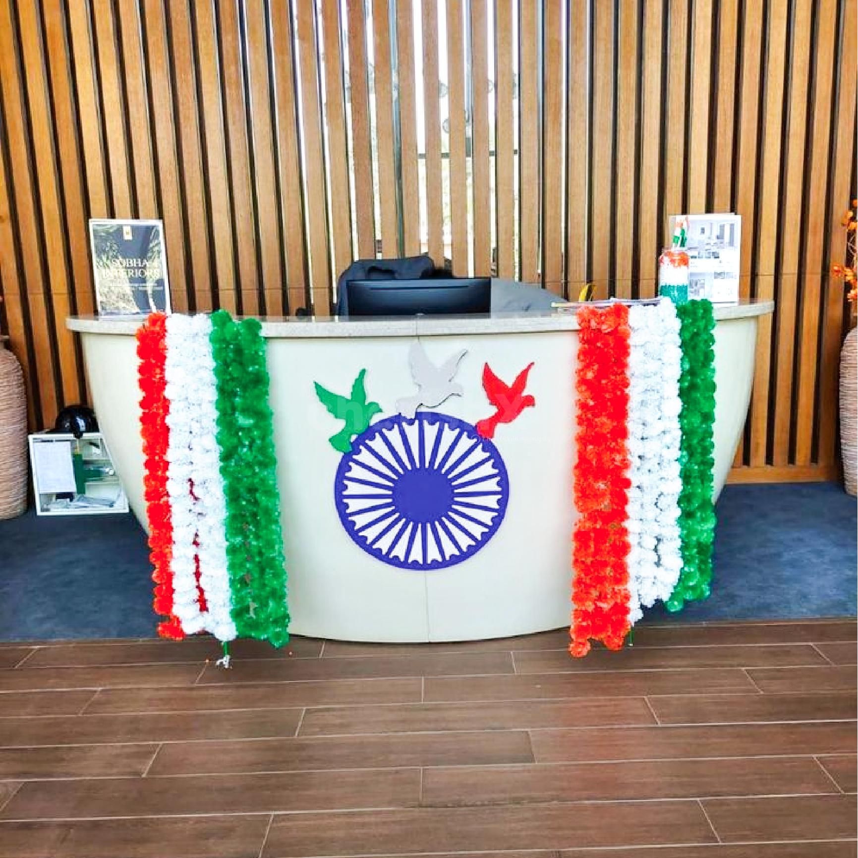 Three colour balloons pillars are columns of strength and responsibility