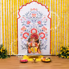 Festive Flex Backdrop with a beautiful printed motif radiates the sacred vibes
