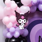 Drifting theme balloons add a celebratory ambiance.