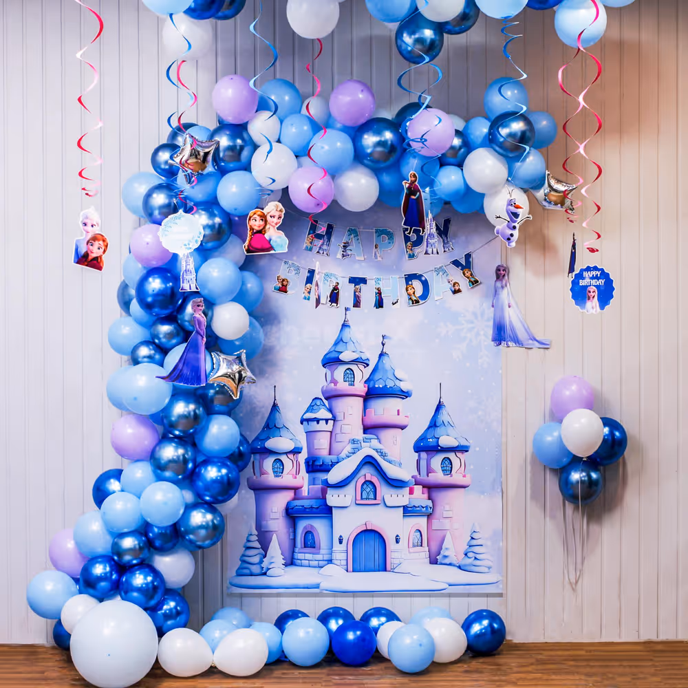 Frozen theme birthday decor