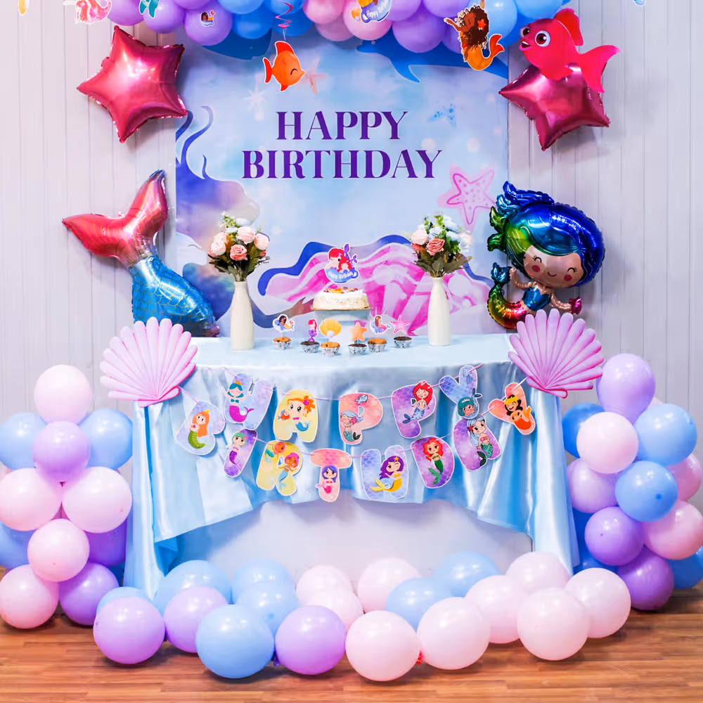 Balloons in the air and stickers everywhere kids birthday flex on max