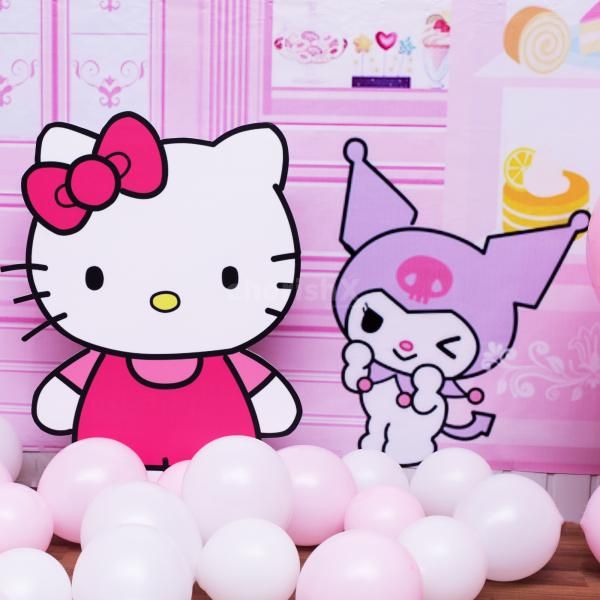 Balloon arch enveloping the party in color and fun.