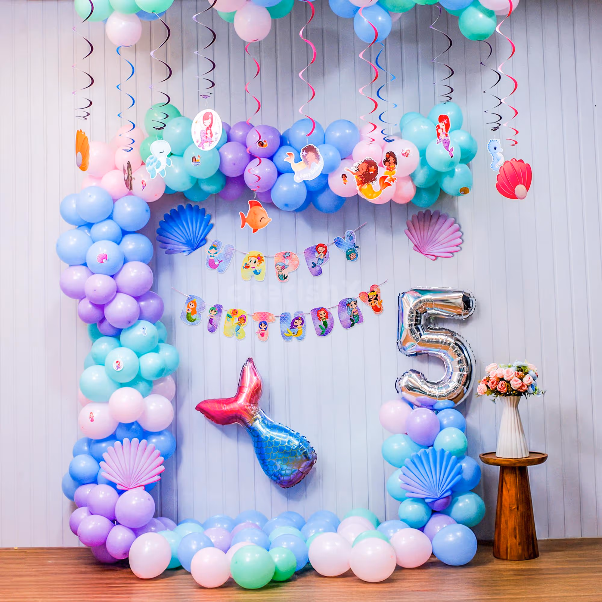 Foil magic swirls soft shells birthday dreams dripping in color