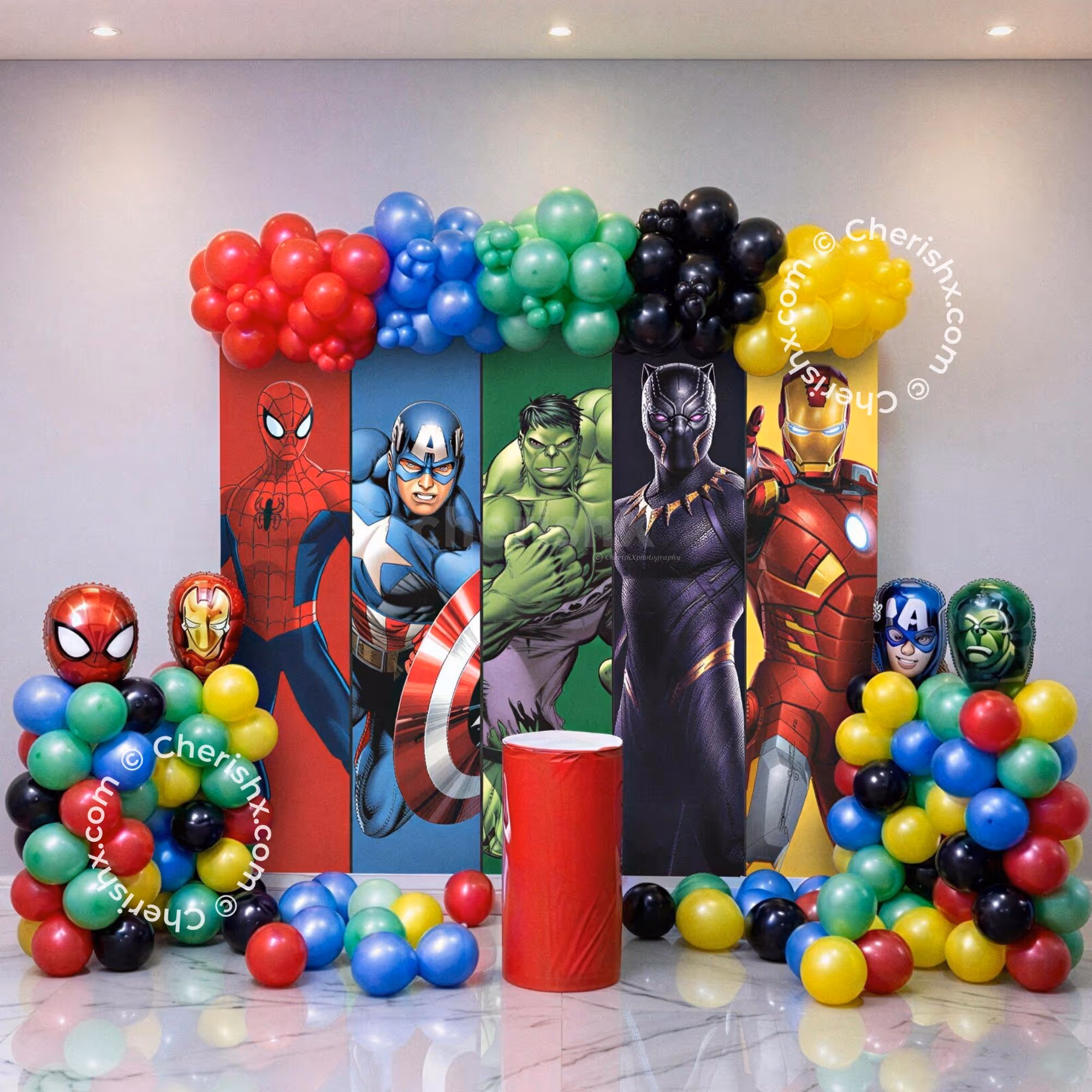 The Avenger Theme Flex On Wathe Ll Creates An Epic Hero-Inspired Vibrant Backdrop At The Venue