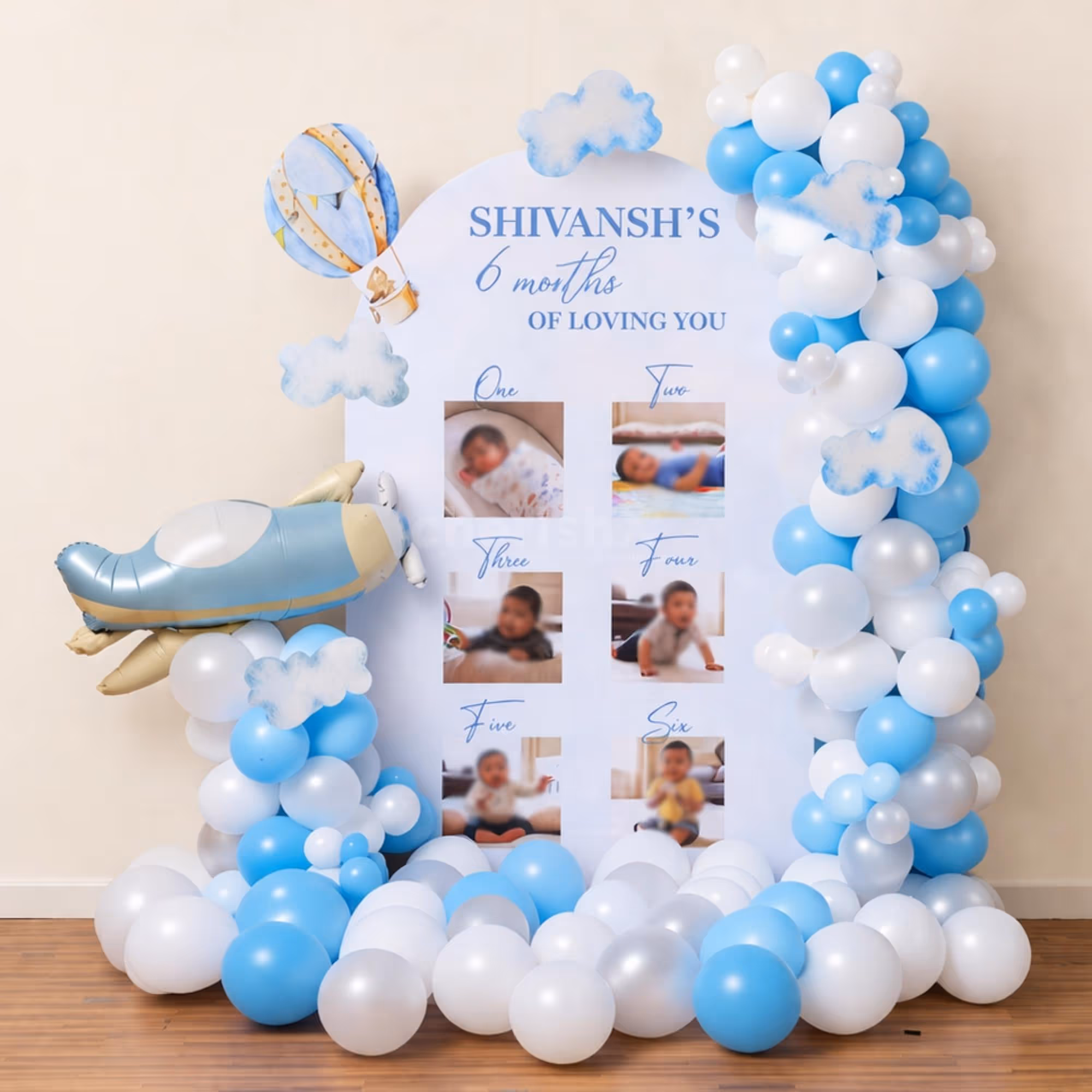 A Tall, Customised Flex On The Wall Showcases The Child's Journey Over The Past Six Months.