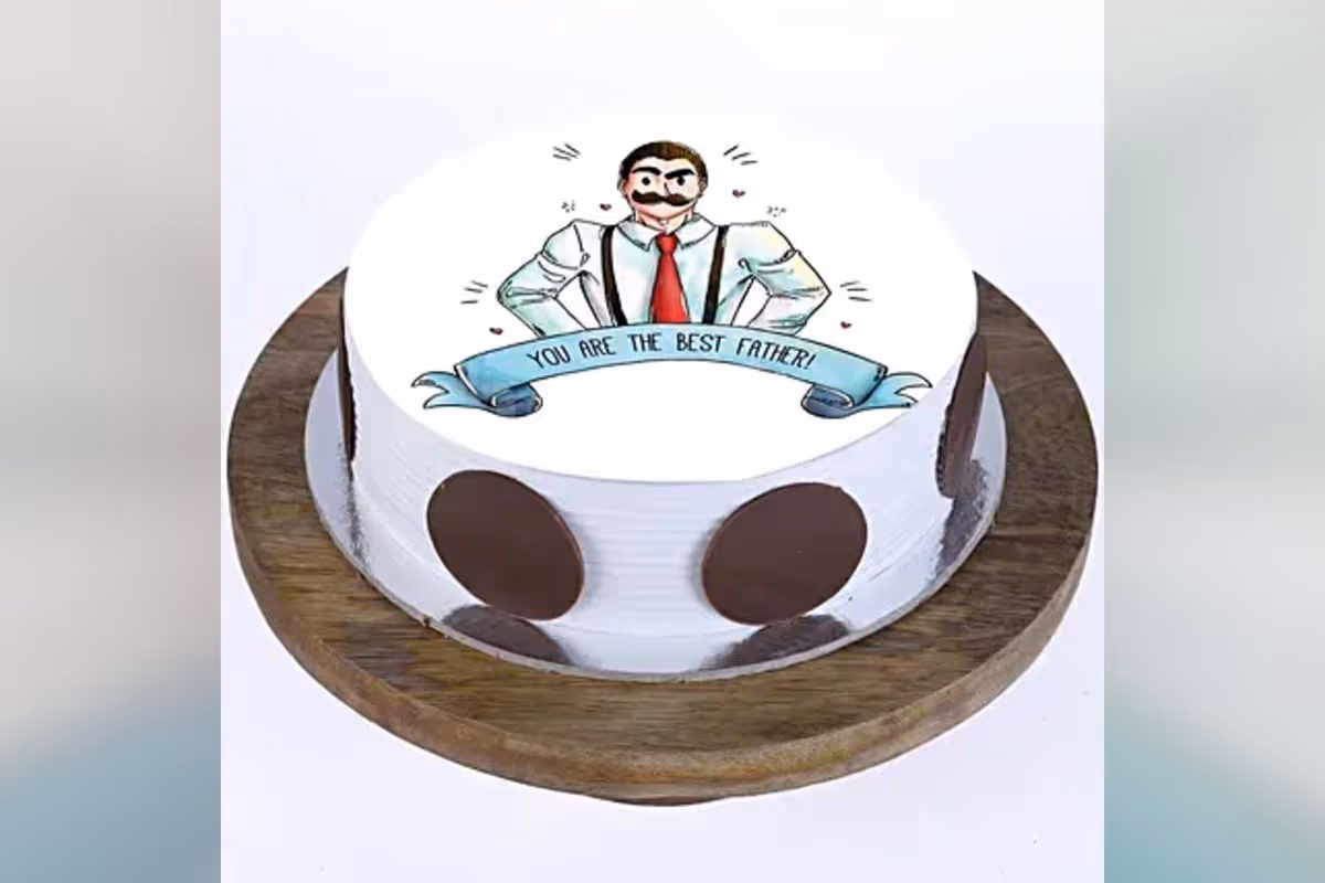'You are the best father' special photo cake for fathers day