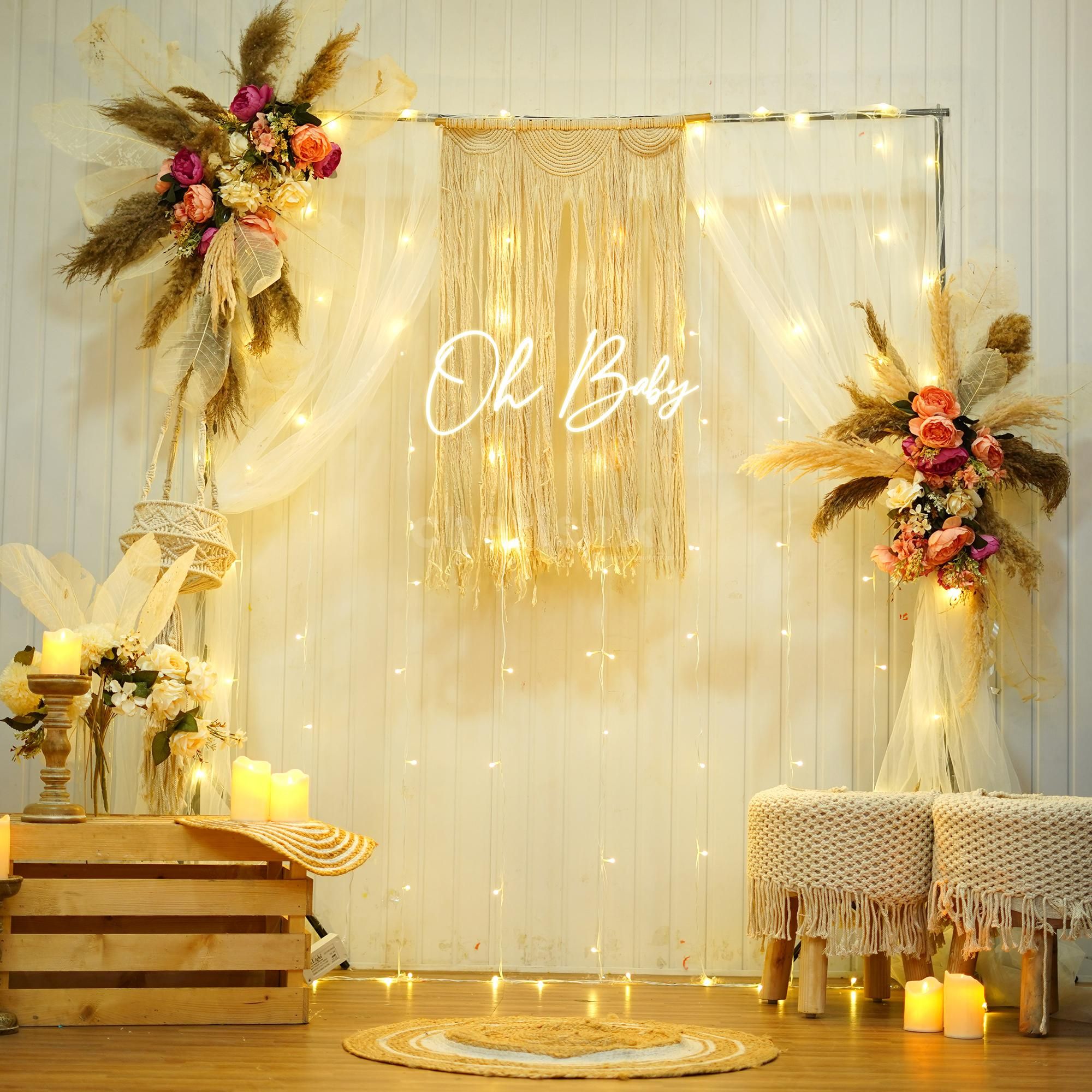 Boho Bliss Oh Baby Shower Decor