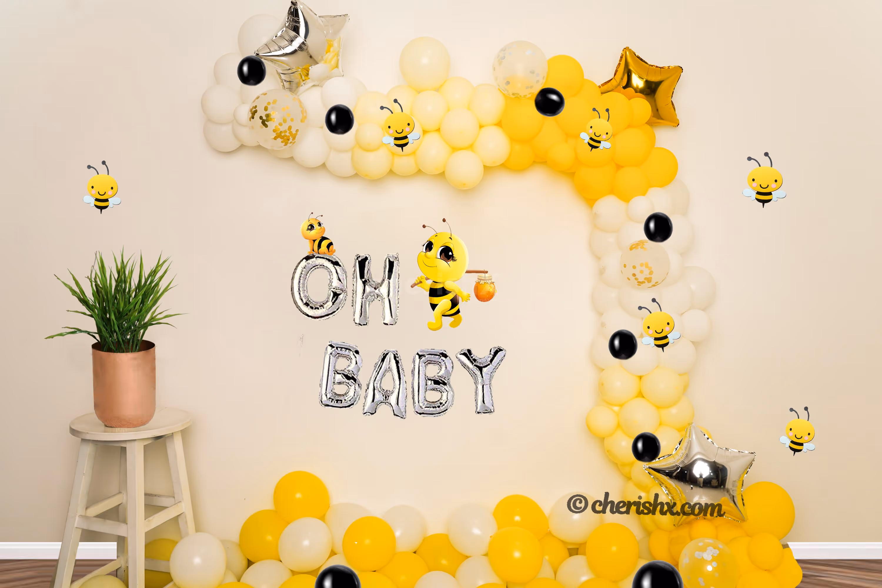 Make the mother-to-be feel special with CherishX's BumbleBee Themed Decoration!