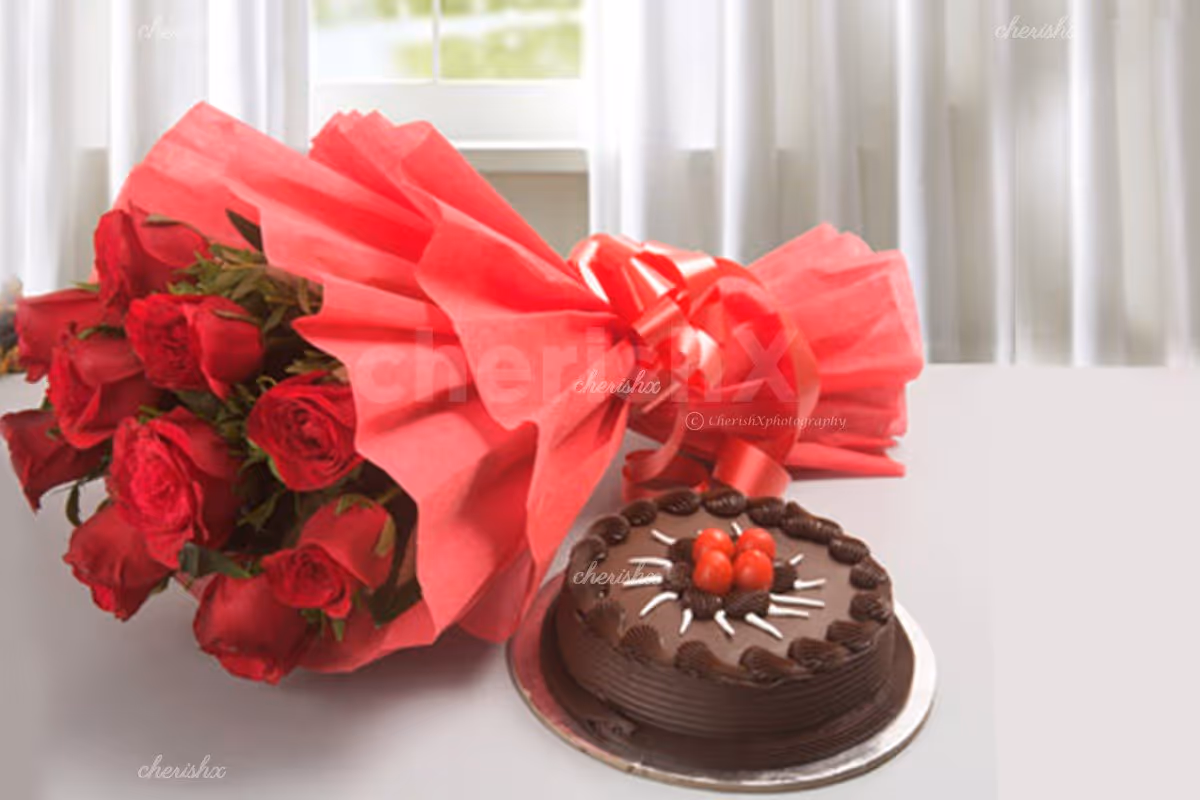 Delicious Cake & Flower Surprise for your special celebration.