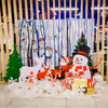 Reindeer, Pine tree, and snowman cutouts capture the Christmas details minutely