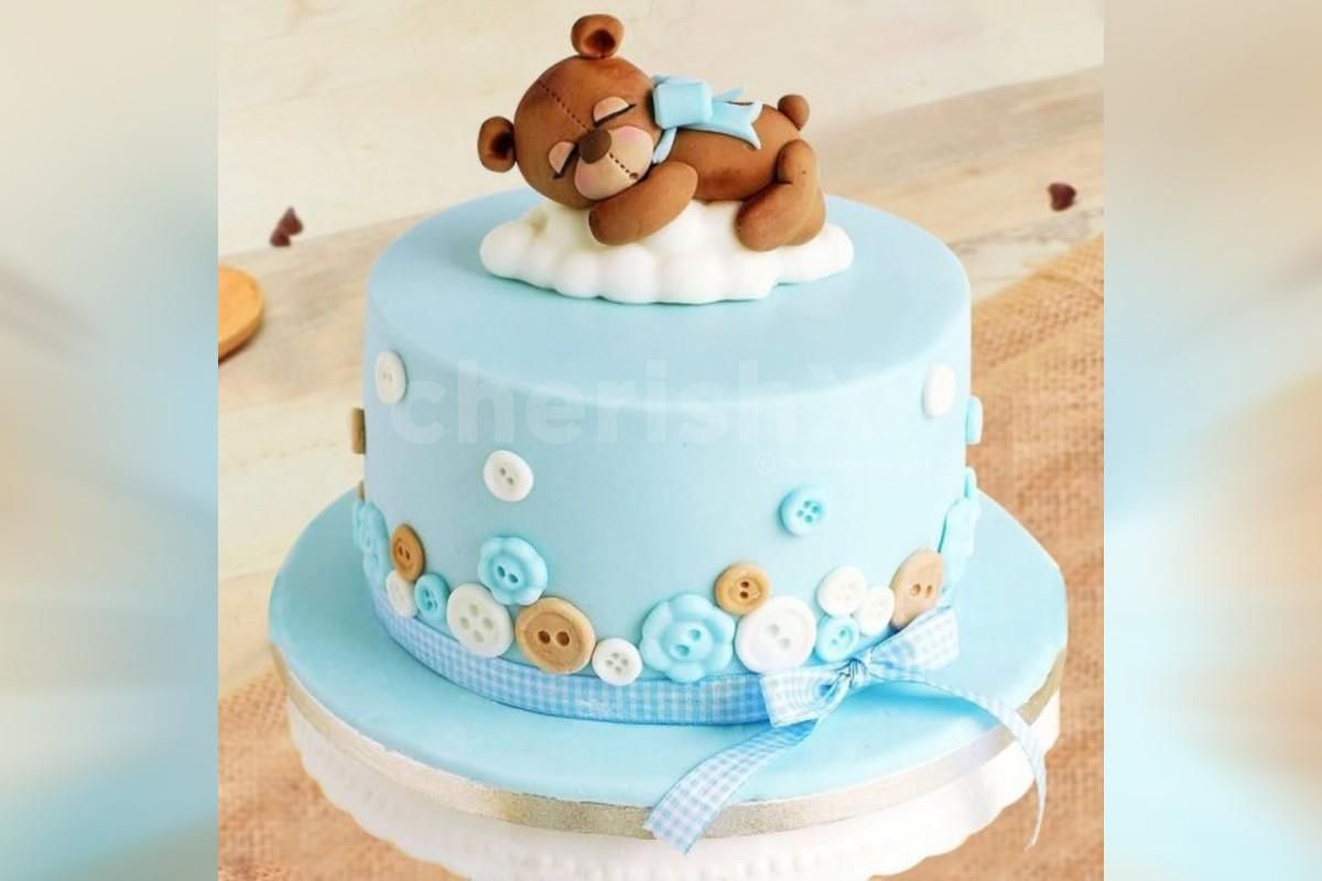 Delicious Cute Sleepy Bear Cake for Baby Shower for your special celebration.
