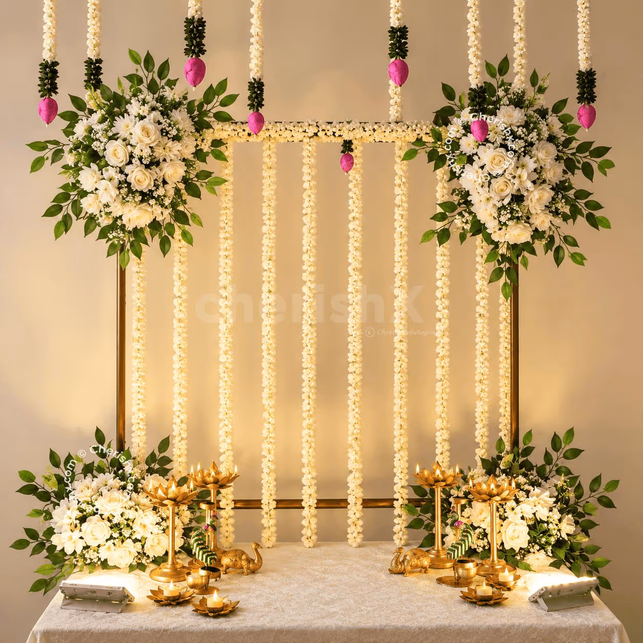 Divine White Ganpati Decor package
