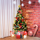 6ft pine tree christmas decoration