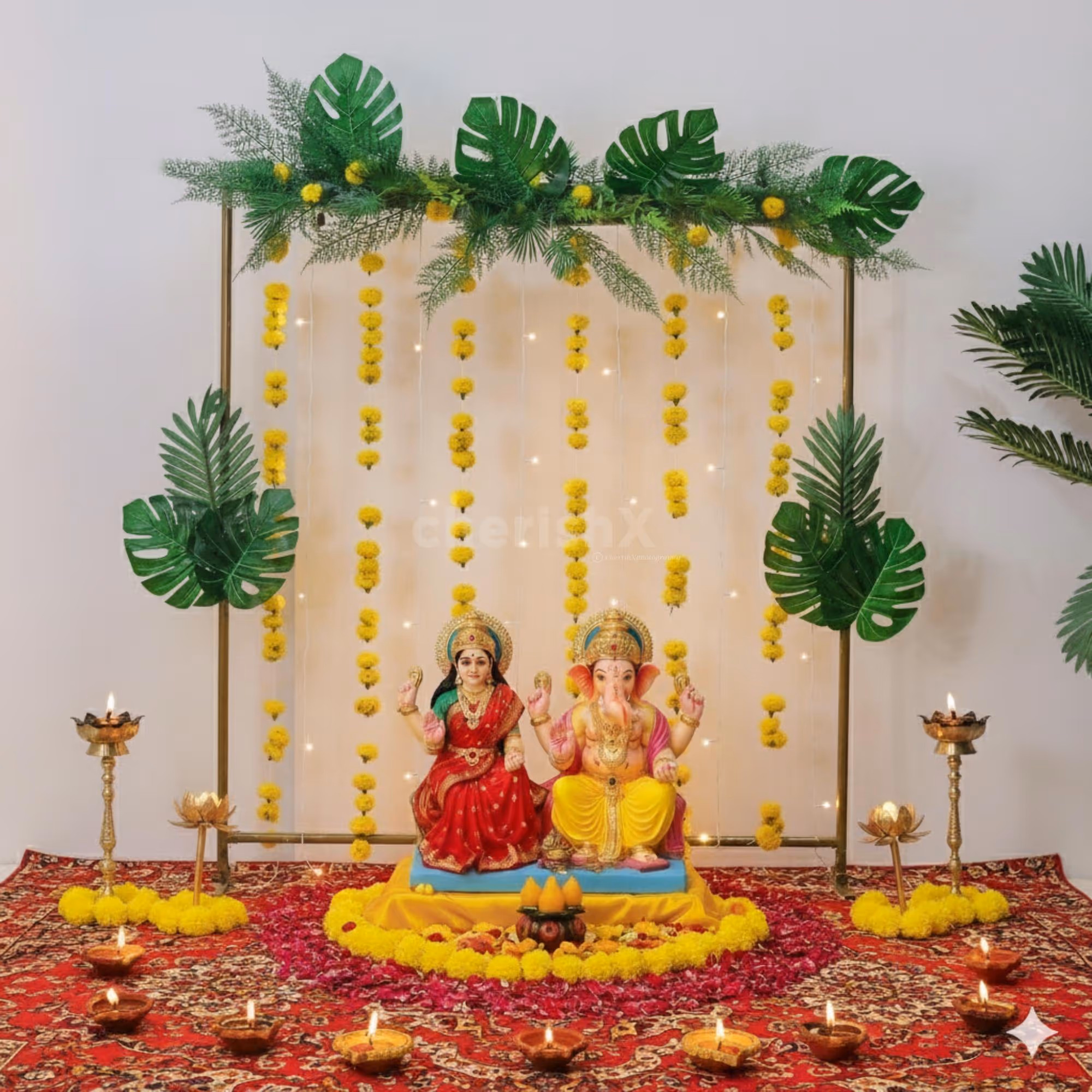 Bright Yellow Ganpati Decor